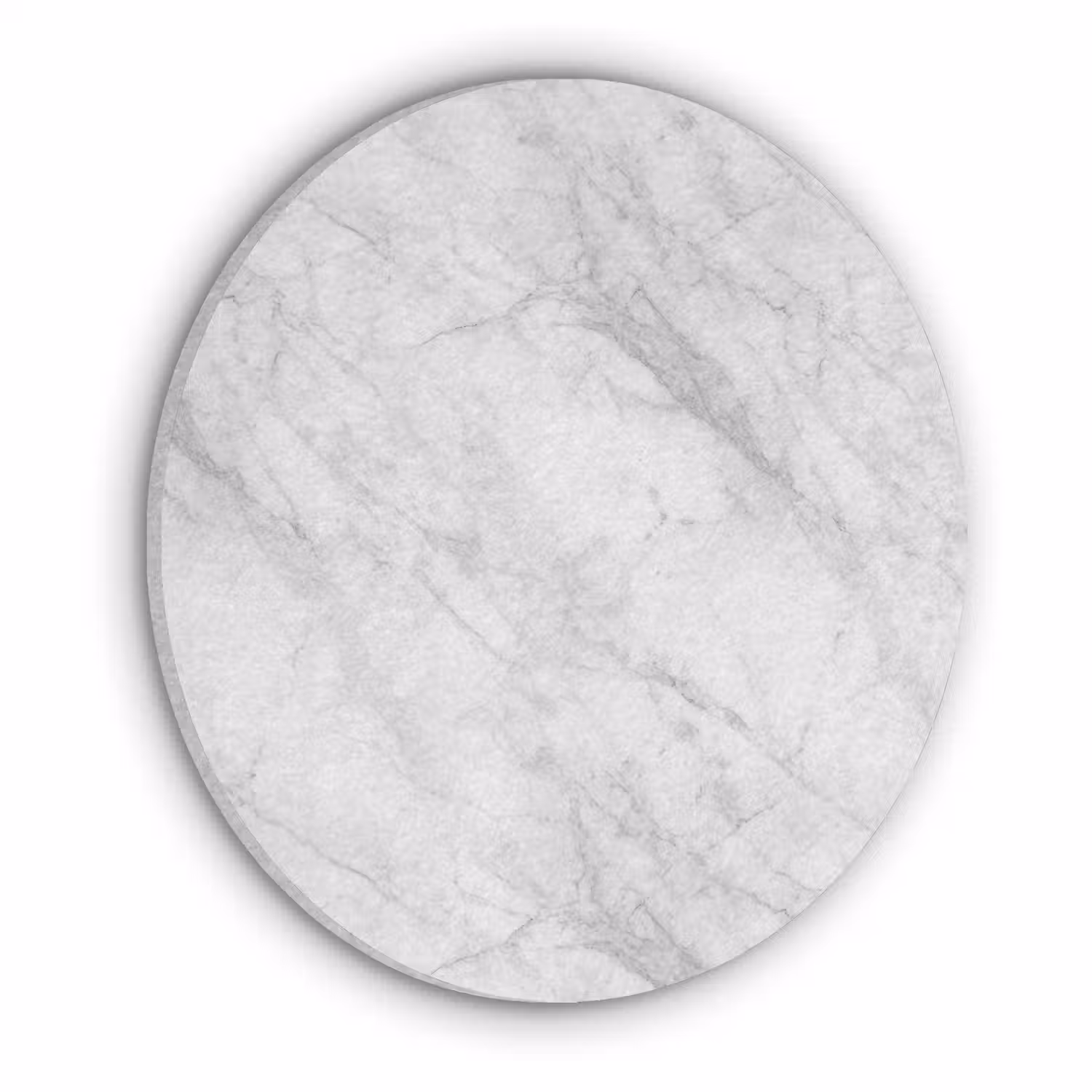 Klassiek - Marmer - Grijs Akoestische PET Vilt - Rond klein 838 -3d