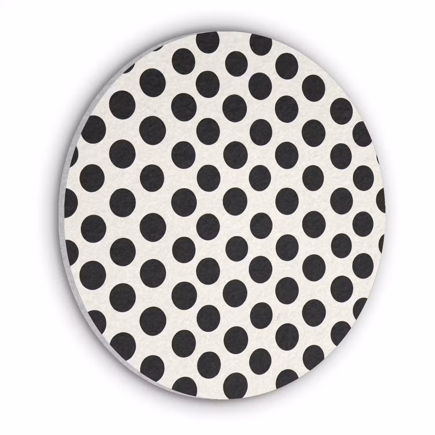 Klassiek - Stippen - Zwart Akoestische PET Vilt - Rond klein 838 -3d