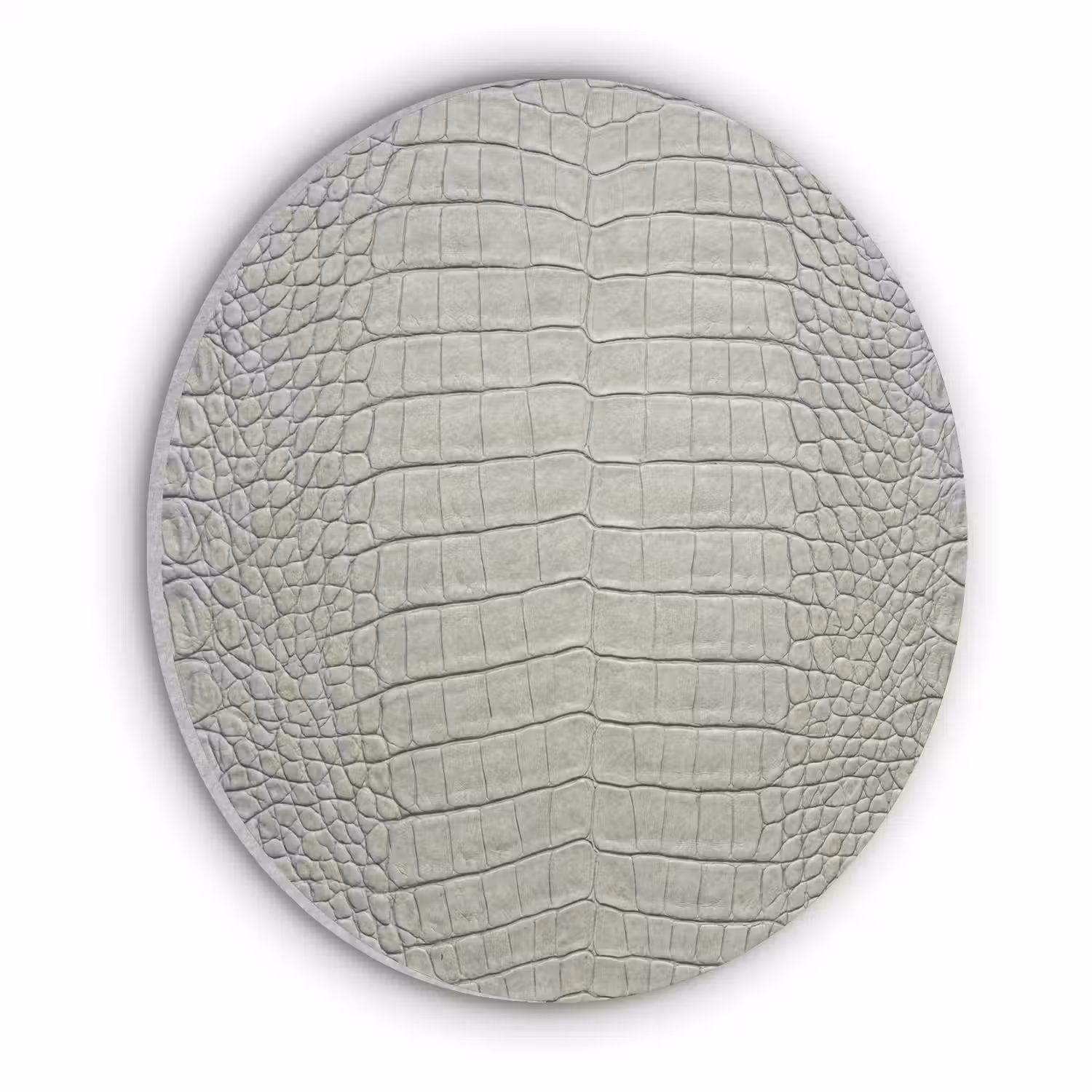 Krokodillenleer - Schubben - Groen Akoestische PET Vilt - Rond klein -3d