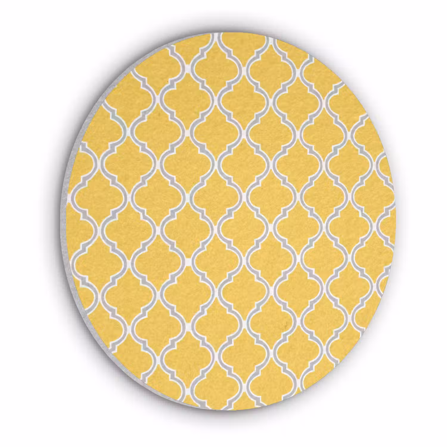 Lantaarn - Arabesk - Elegant - Geel Akoestische PET Vilt - Rond klein 838 -3d