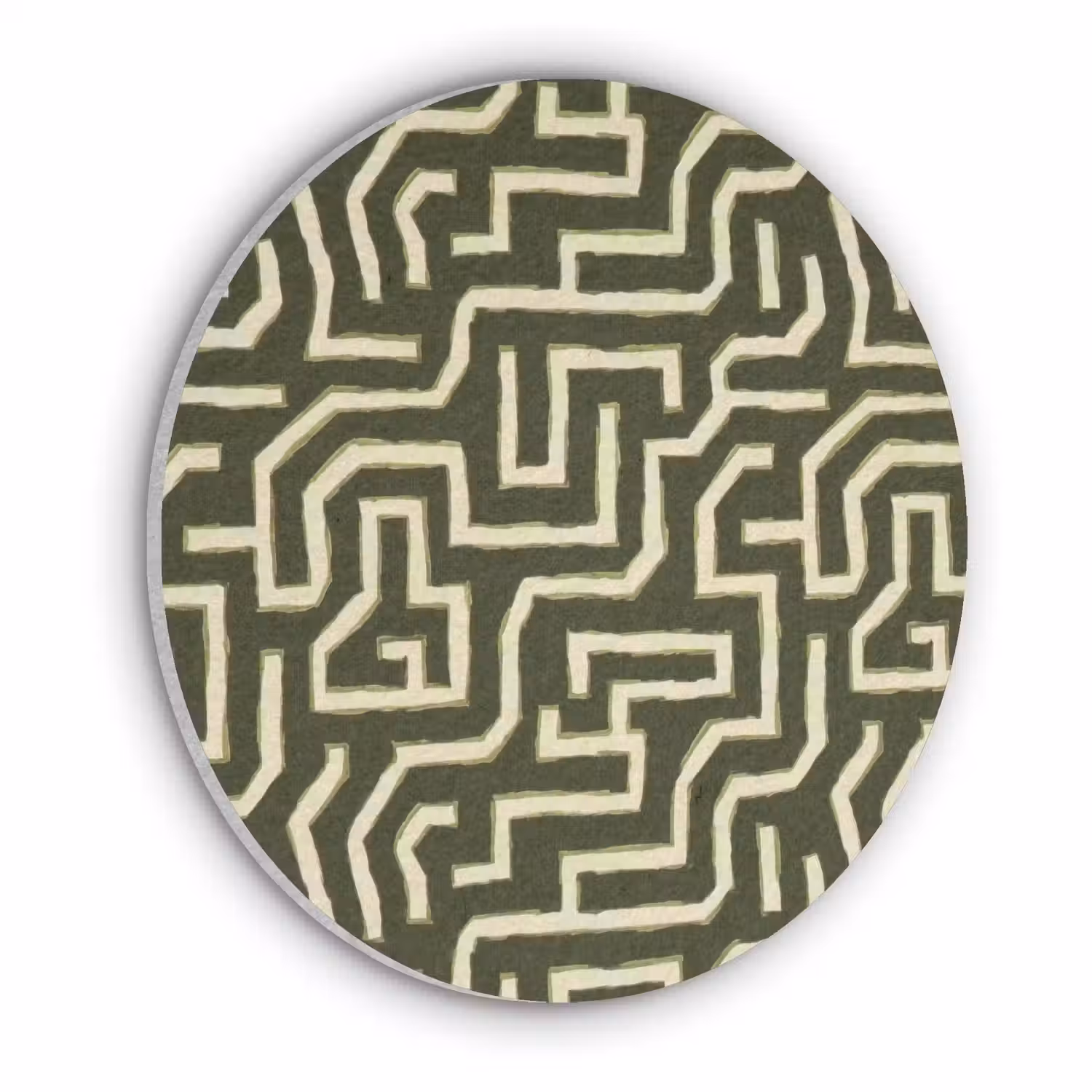 Lijnen - Abstract - Groen Akoestische PET Vilt - Rond klein 838 -3d