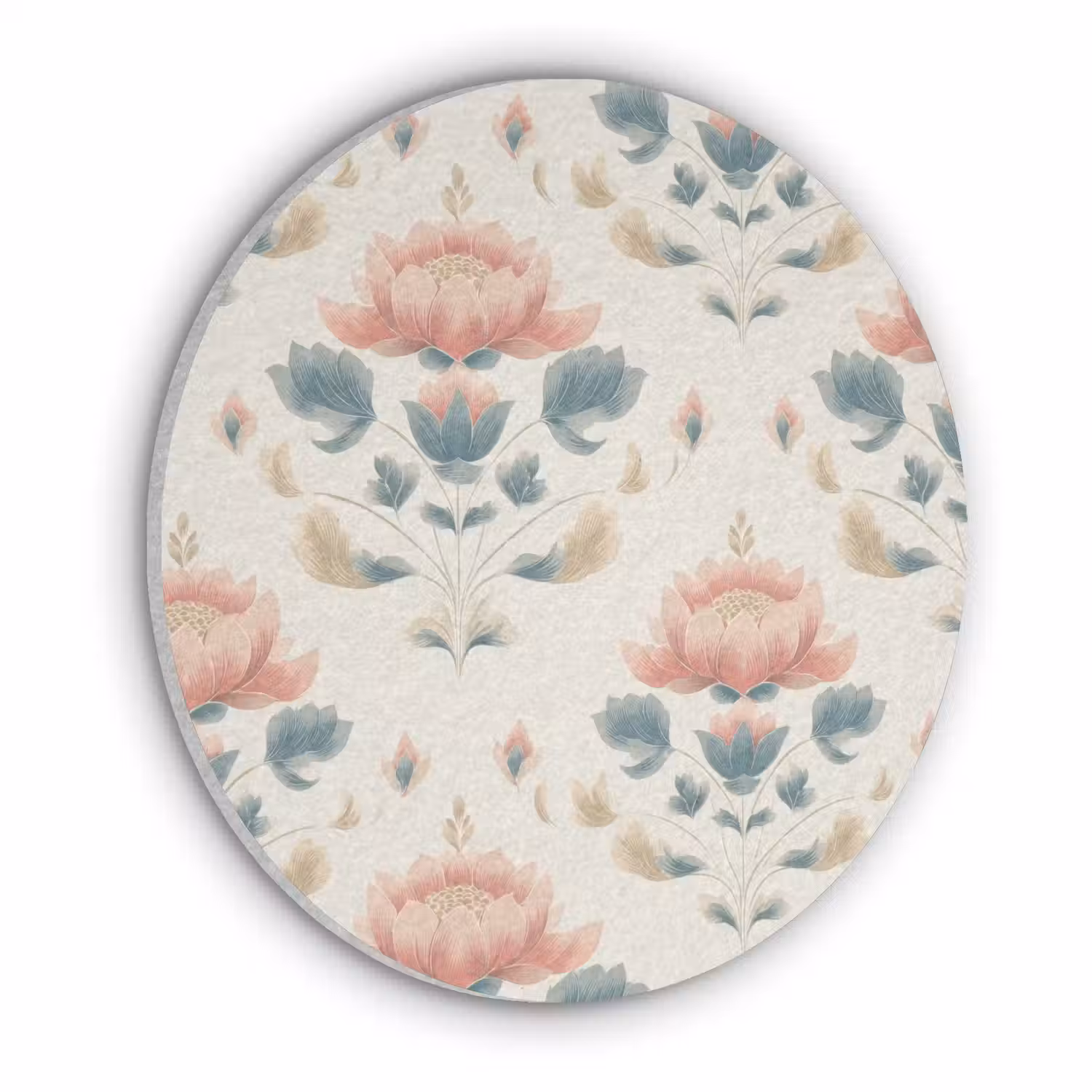 Lotus - Bloemen - Roze Akoestische PET Vilt - Rond klein 838 -3d