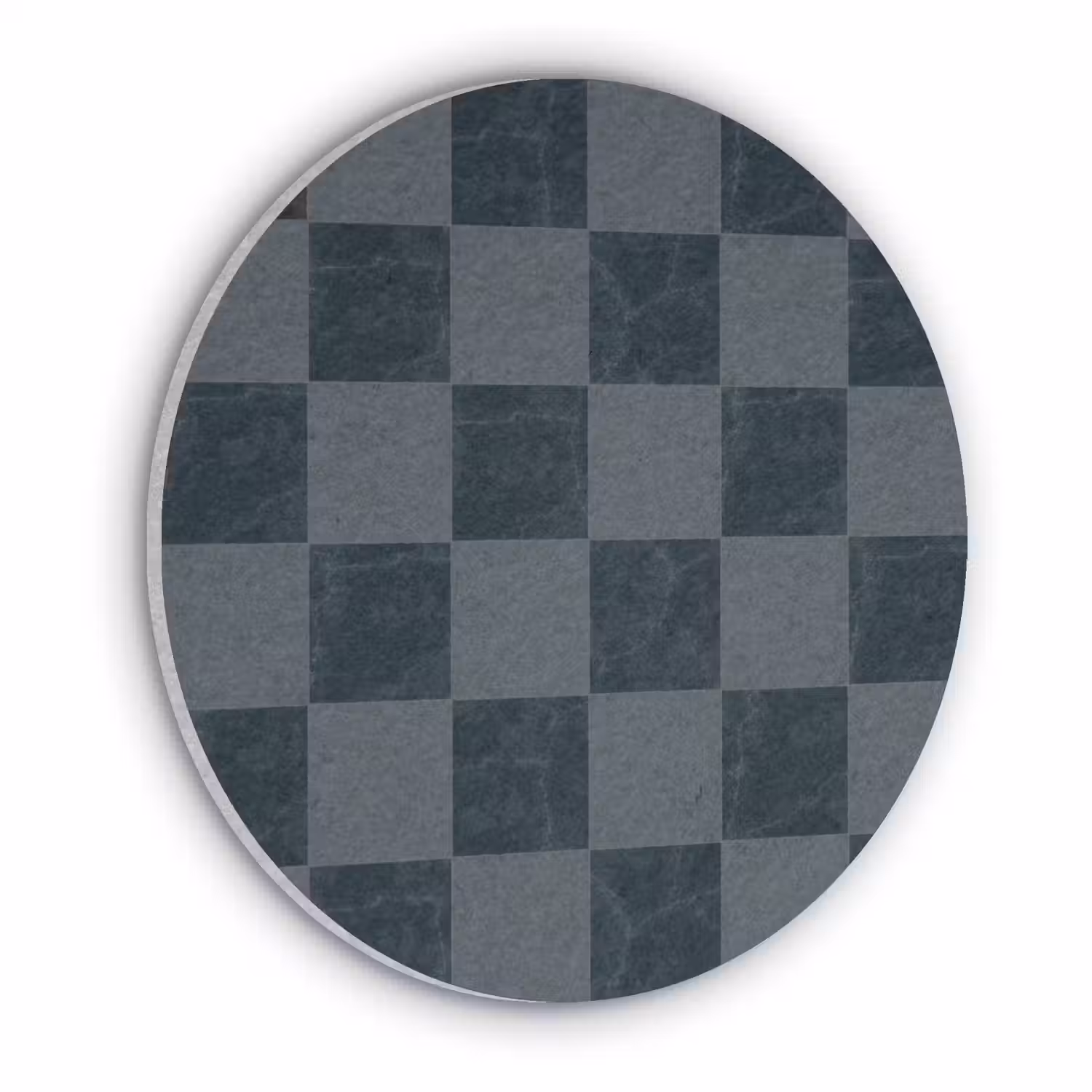 Marmer - Patroon - Antraciet Akoestische PET Vilt - Rond klein 838 -3d