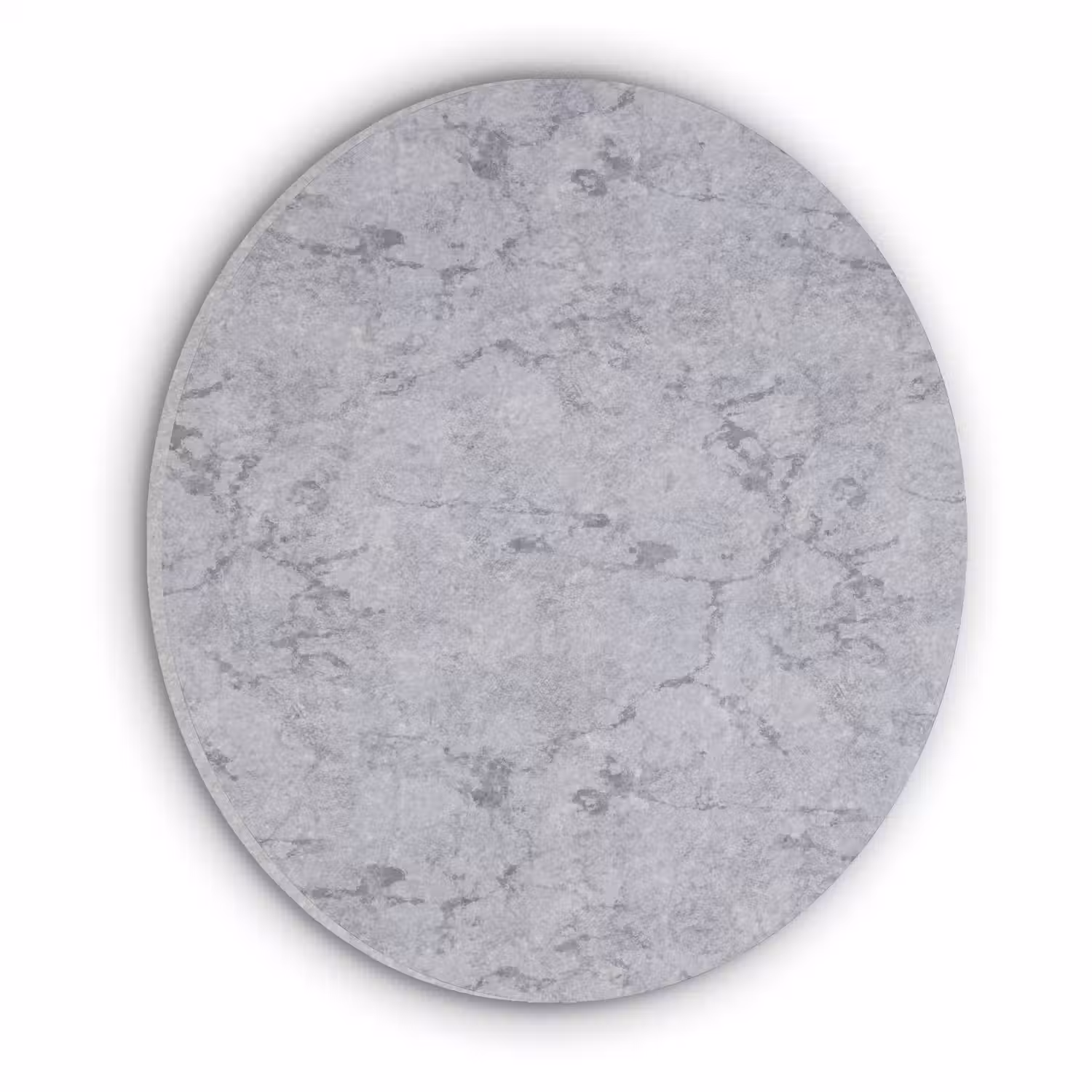 Marmerplaat - Patroon - Grijs Akoestische PET Vilt - Rond klein 838 -3d
