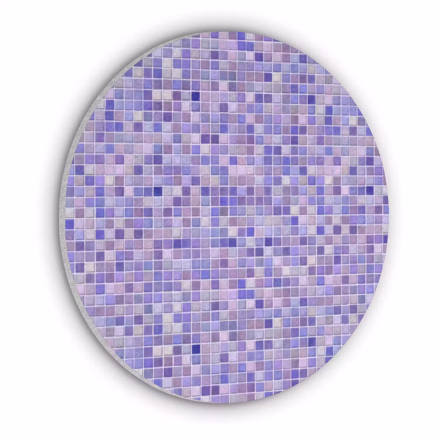 Mozaïek - Tegels - Lila - Amethist Akoestische PET Vilt - Rond klein 838 -3d