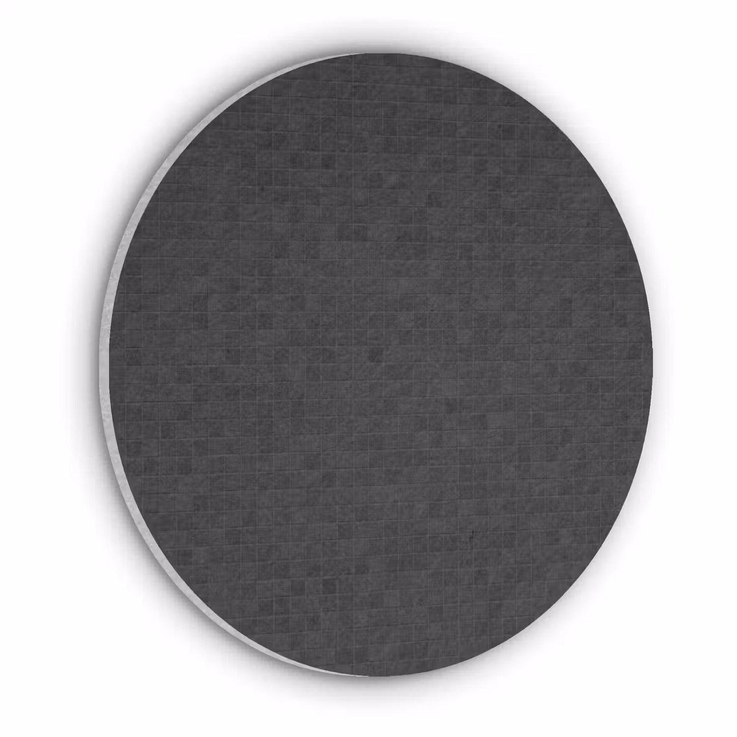 Mozaïek - Patroon - Antraciet - Zwart Akoestische PET Vilt - Rond klein 838 -3d