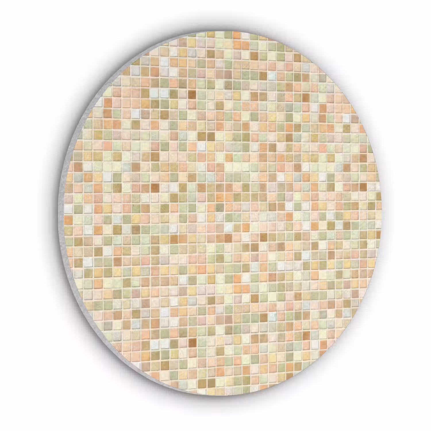 Mozaïek - Patroon - Terracotta Akoestische PET Vilt - Rond klein 838 -3d