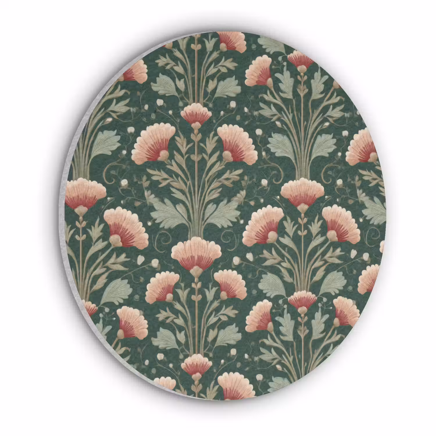 Patroon - Botanisch - Kleurrijk Akoestische PET Vilt - Rond klein 838 -3d