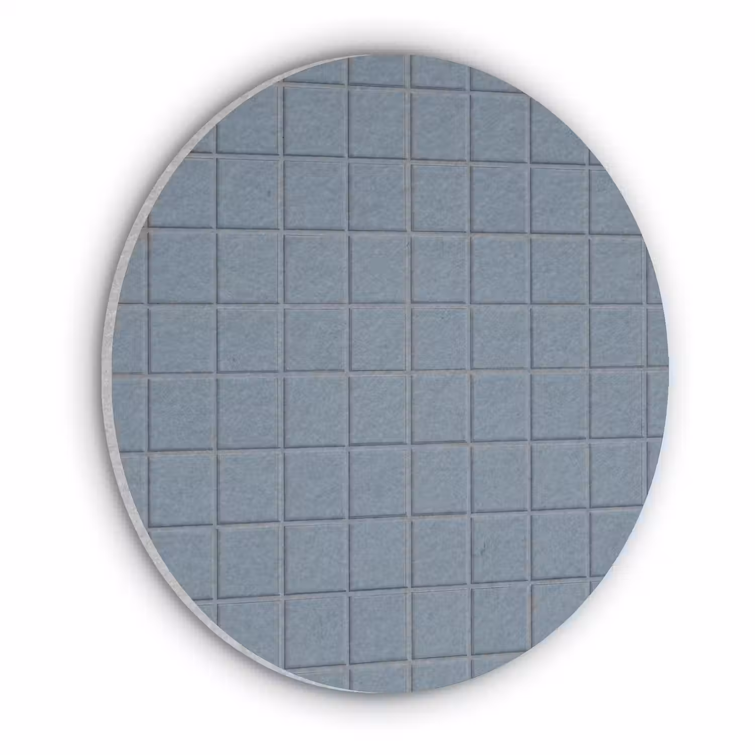 Patroon - Tegel - Blauwgrijs Akoestische PET Vilt - Rond klein 838 -3d