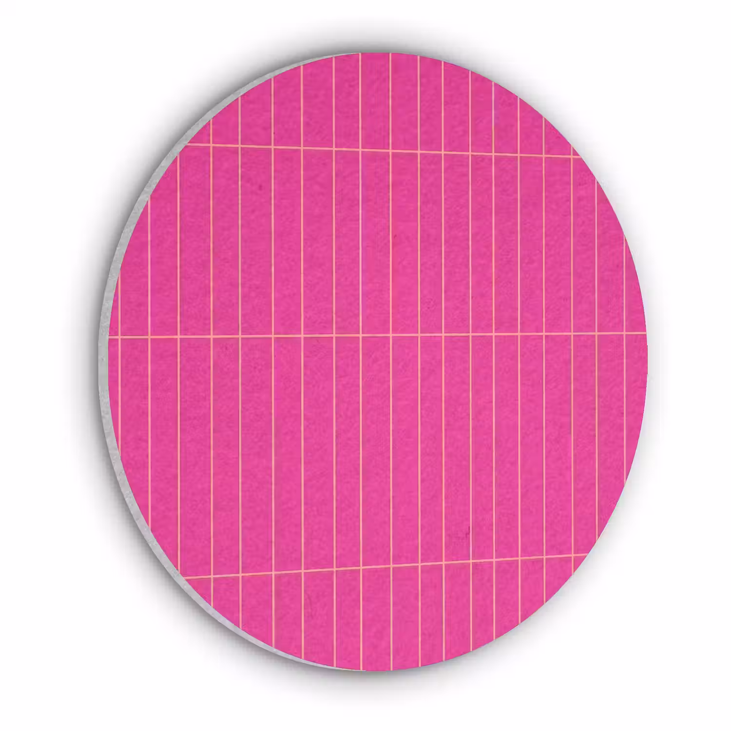 Patroon - Tegel - Magenta - Roze Akoestische PET Vilt - Rond klein 838 -3d