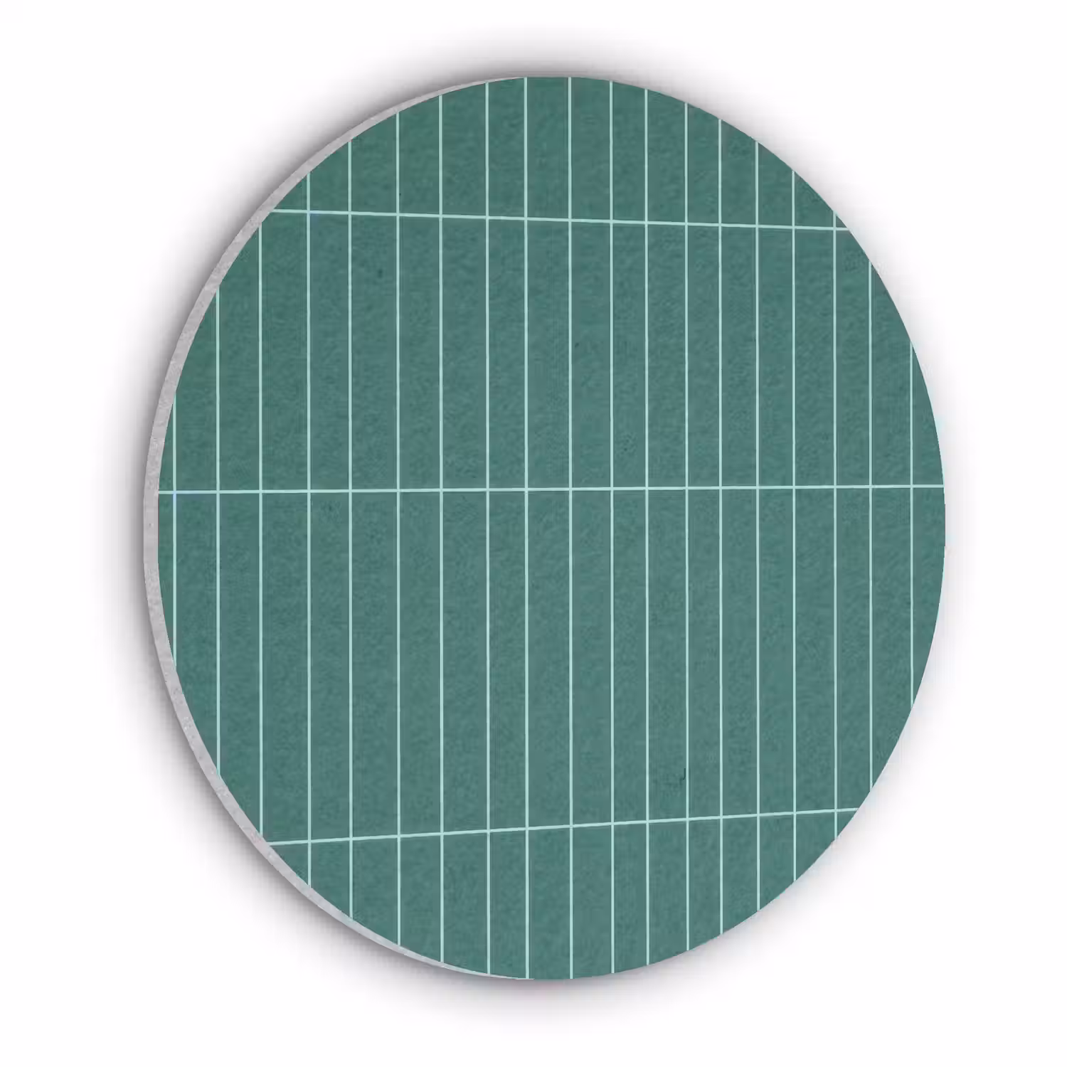 Patroon - Tegel - Saliegroen Akoestische PET Vilt - Rond klein 838 -3d