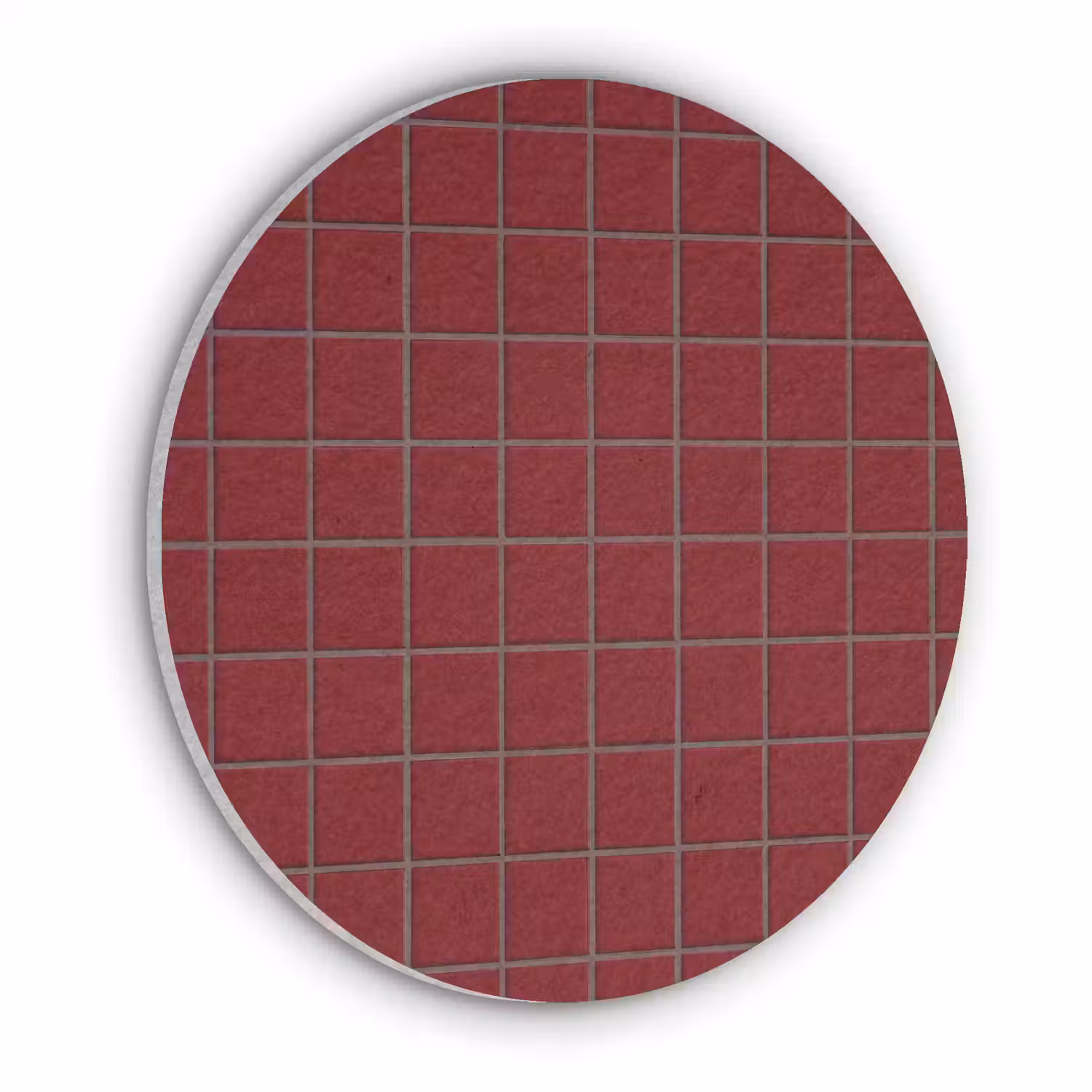 Patroon - Tegels - Burgundy Akoestische PET Vilt - Rond klein 838 -3d