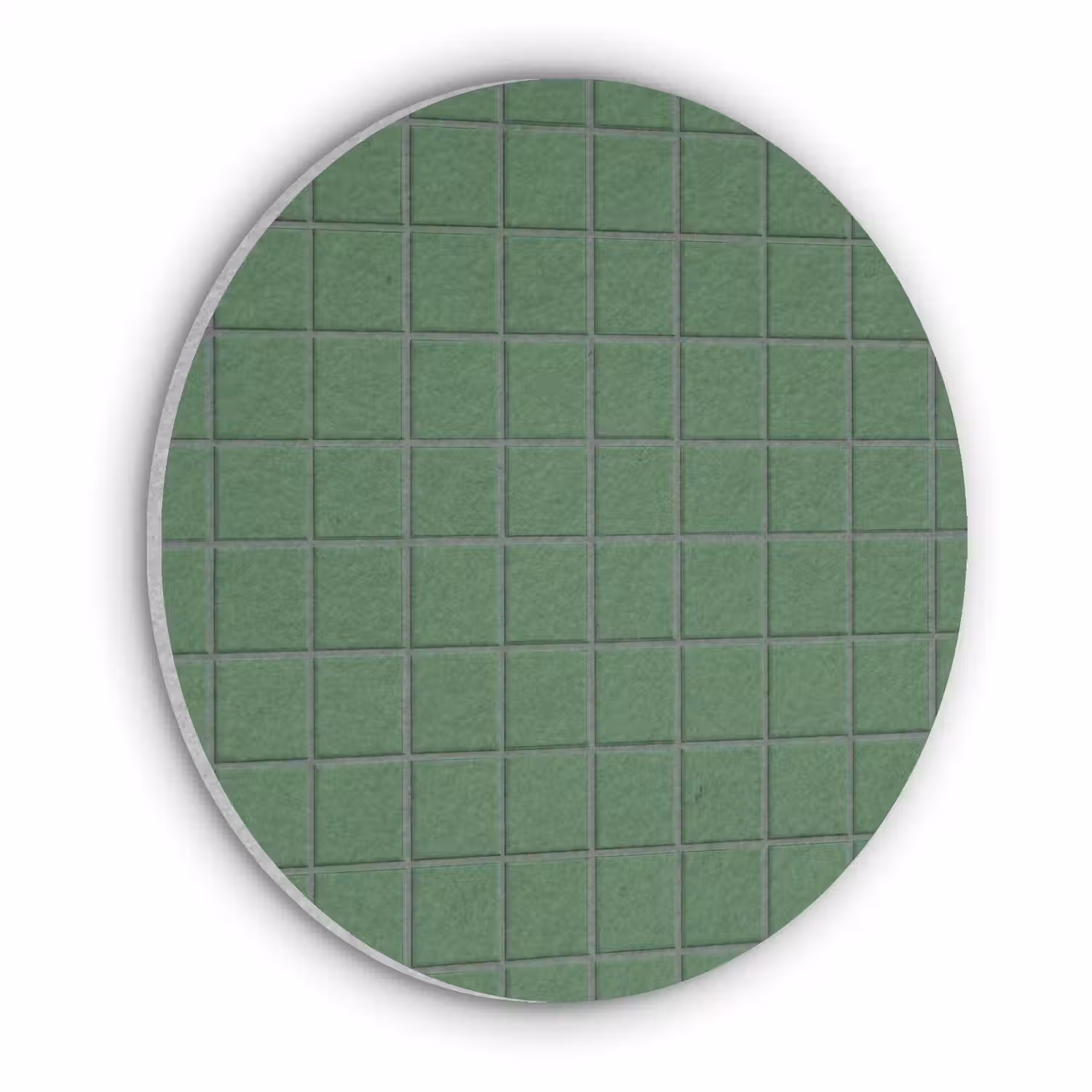 Patroon - Tegels - Groen Akoestische PET Vilt - Rond klein 838 -3d