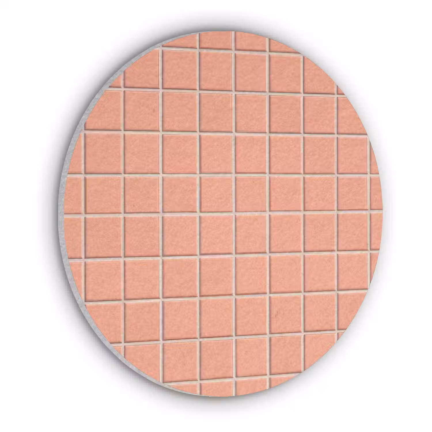 Patroon - Tegels - Perzik Akoestische PET Vilt - Rond klein 838 -3d