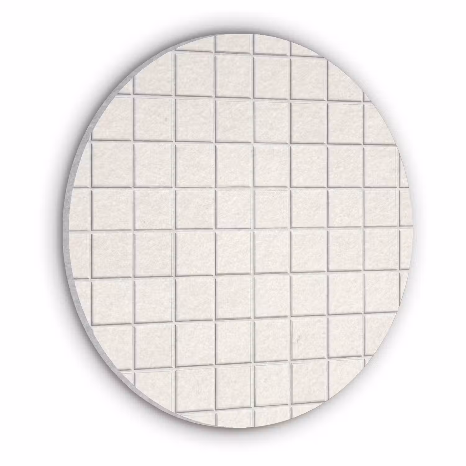 Patroon - Tegels - Wit Akoestische PET Vilt - Rond klein 838 -3d