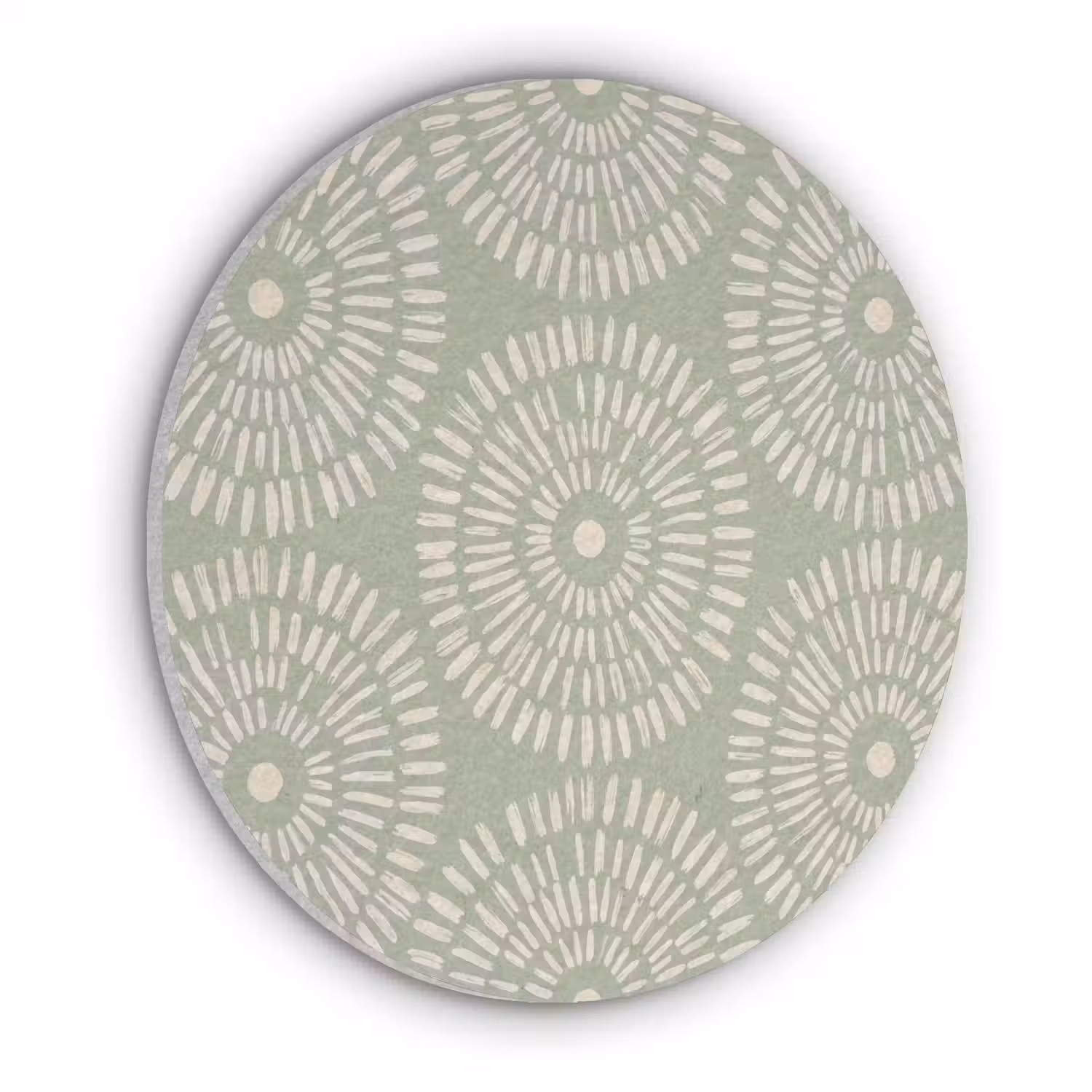 Patroon - Cirkels - Abstract - Modern - Groen Akoestische PET Vilt - Rond klein -3d