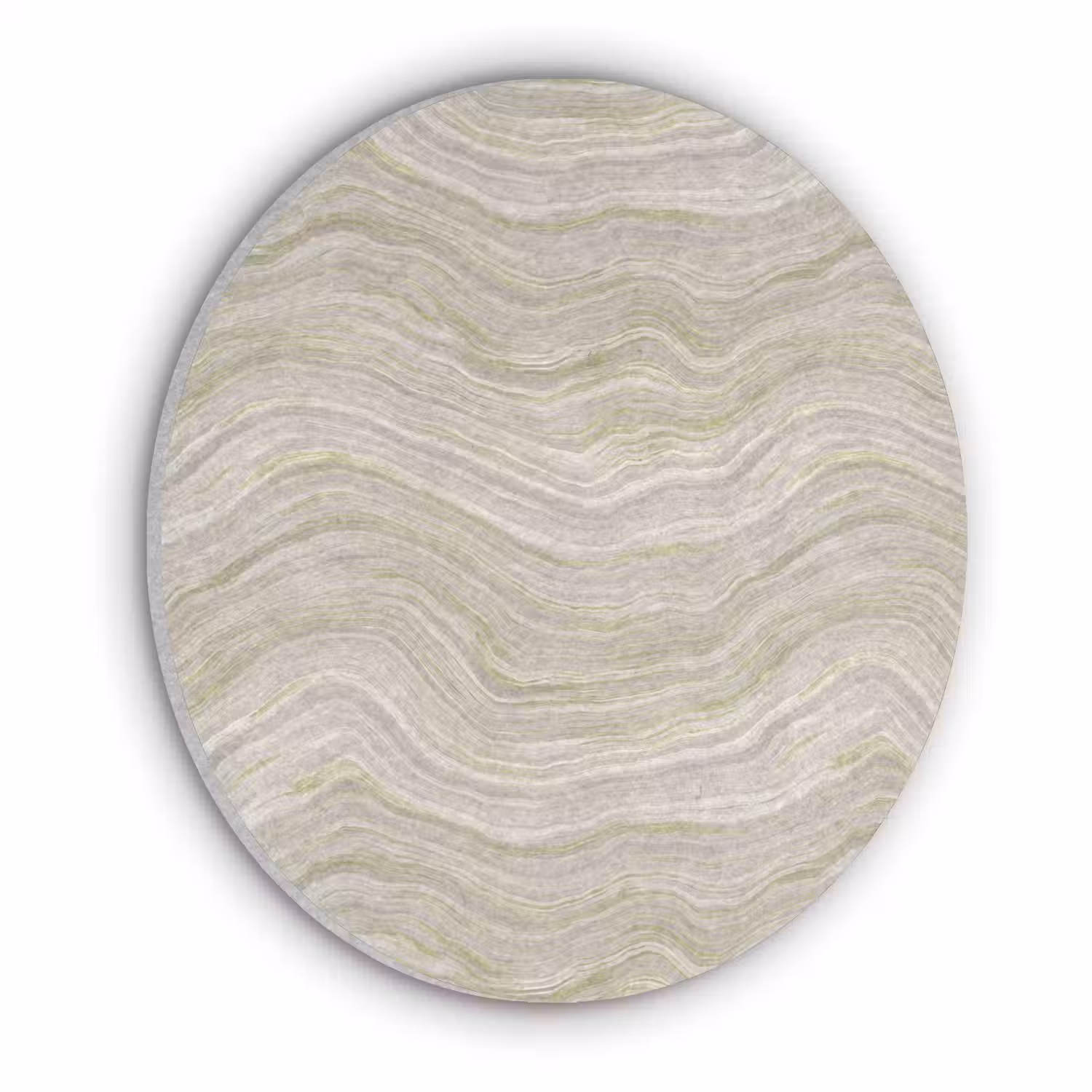 Patroon - Sereen - Groen Akoestische PET Vilt - Rond klein 838 -3d