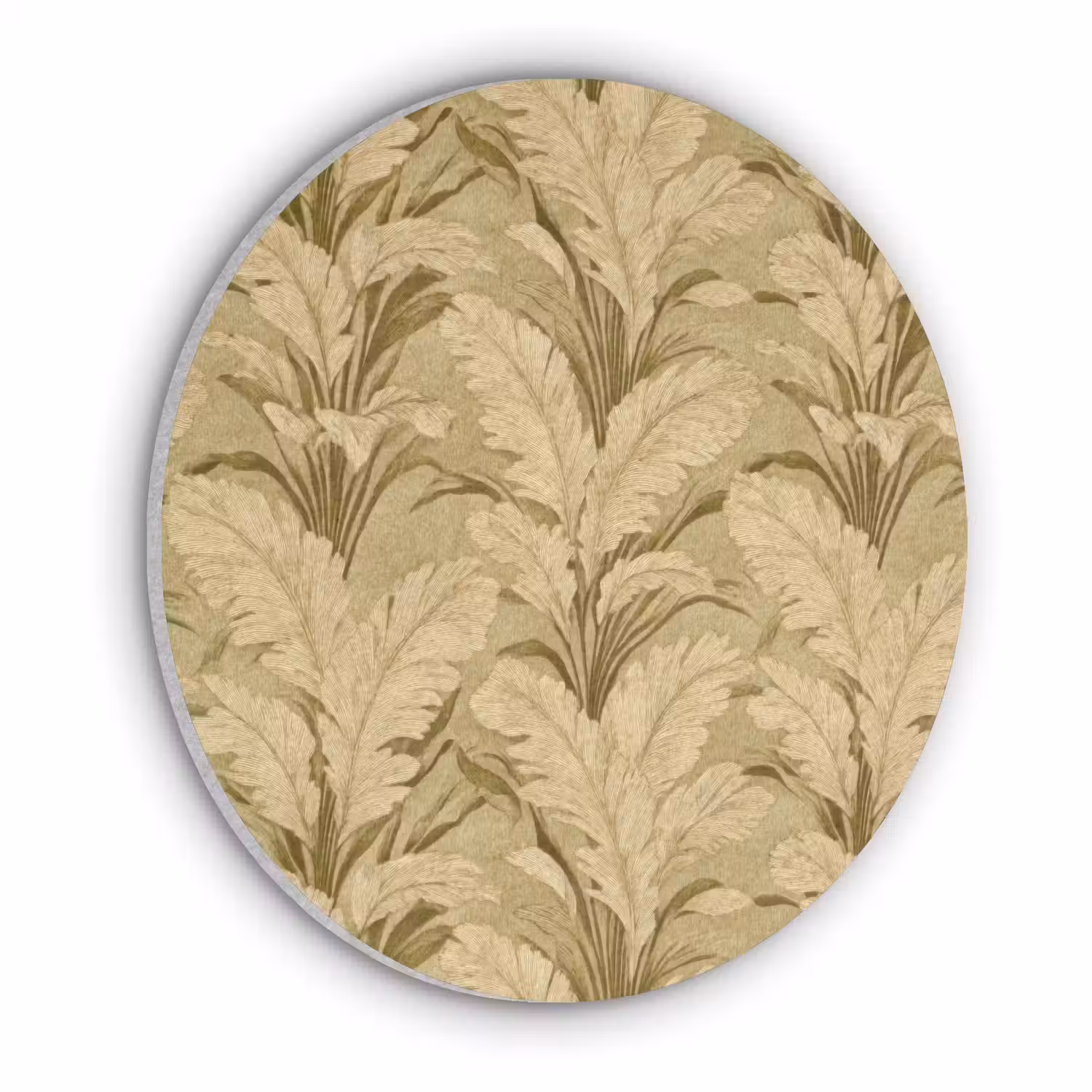 Palmbladeren - Klassiek - Groen Akoestische PET Vilt - Rond klein 838 -3d