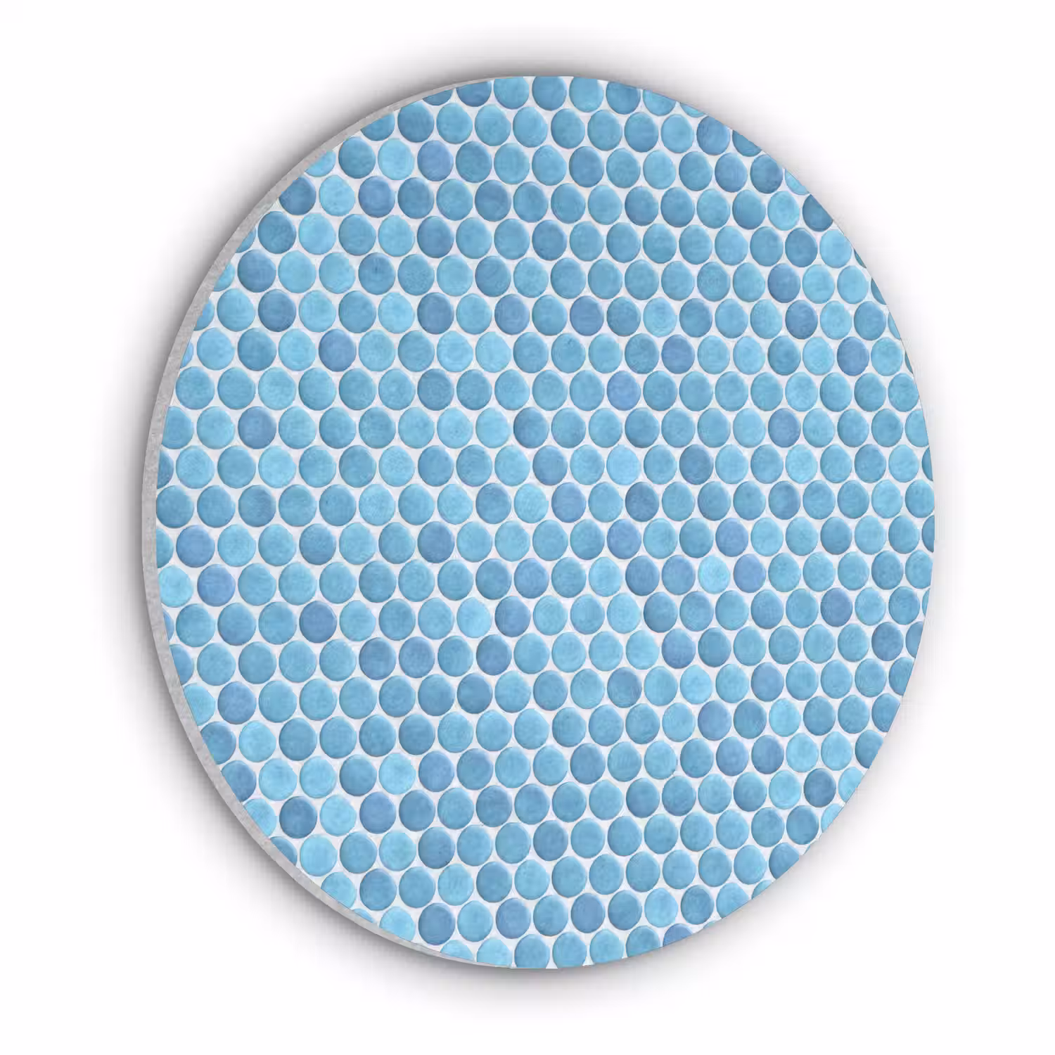 Penny - Mozaïek - Lichtblauw Akoestische PET Vilt - Rond klein 838 -3d