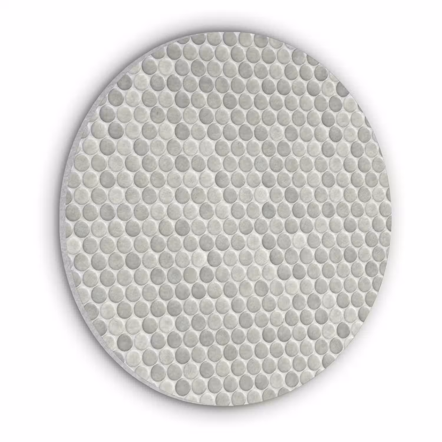 Penny - Mozaïek - Lichtgrijs Akoestische PET Vilt - Rond klein 838 -3d