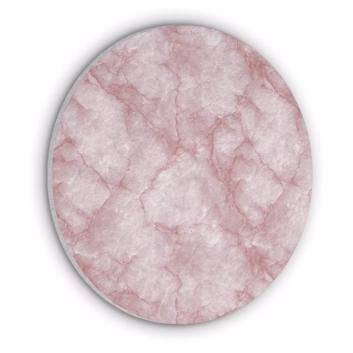 Roze - Kwartsmarmer - Aders Akoestische PET Vilt - Rond klein 838 -3d