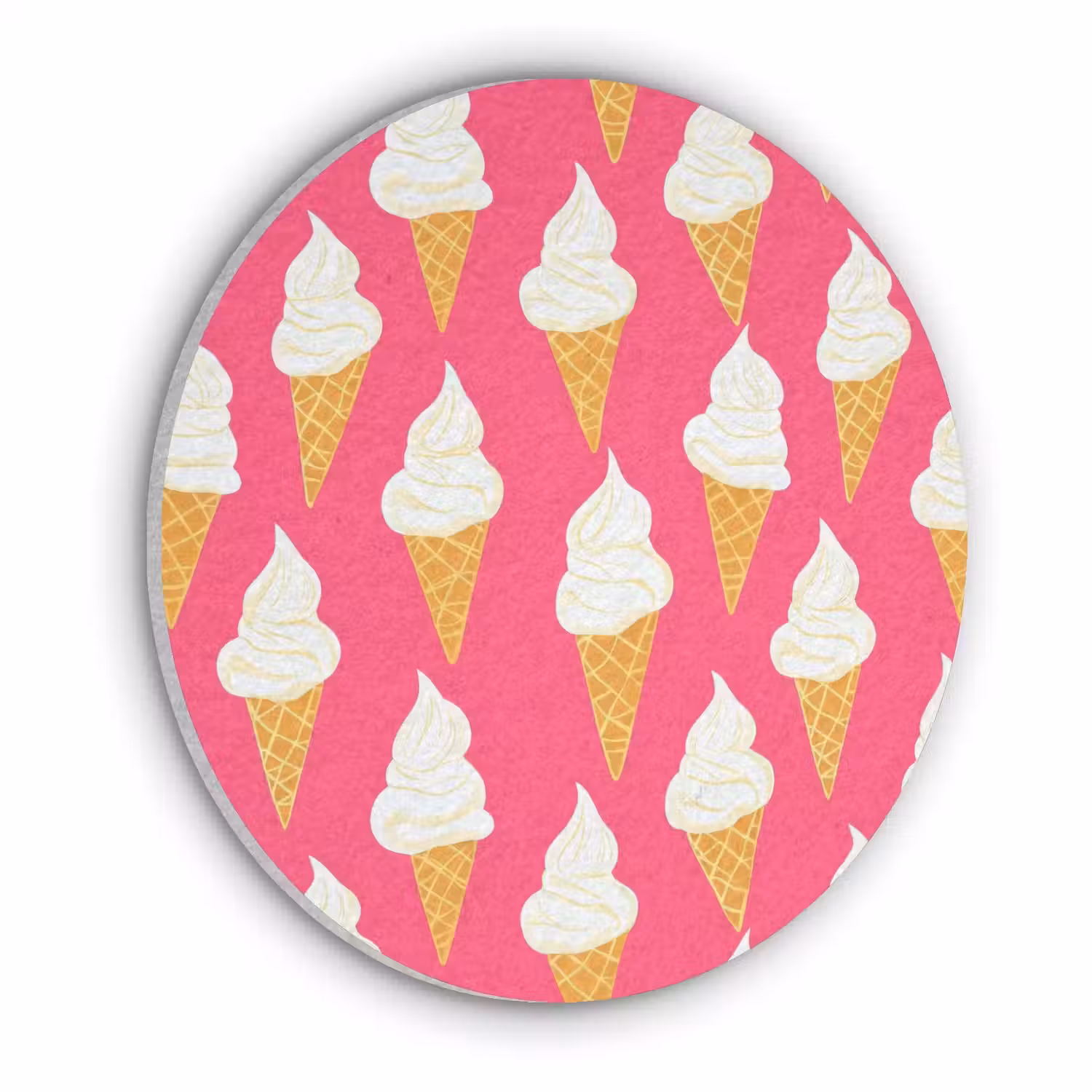 Softijs - Horentje - Roze Akoestische PET Vilt - Rond klein 838 -3d
