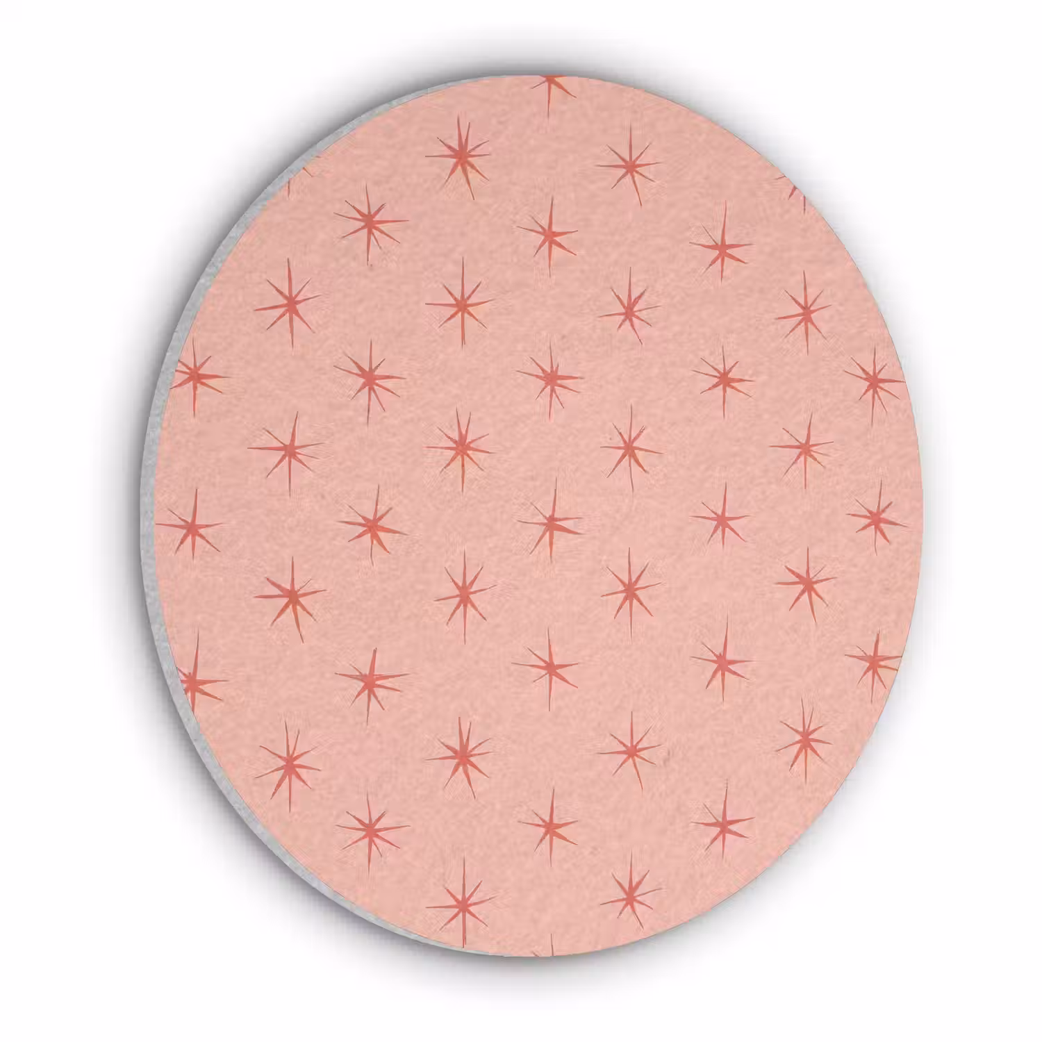 Sterretjes - Patroon - Oranje Akoestische PET Vilt - Rond klein 838 -3d