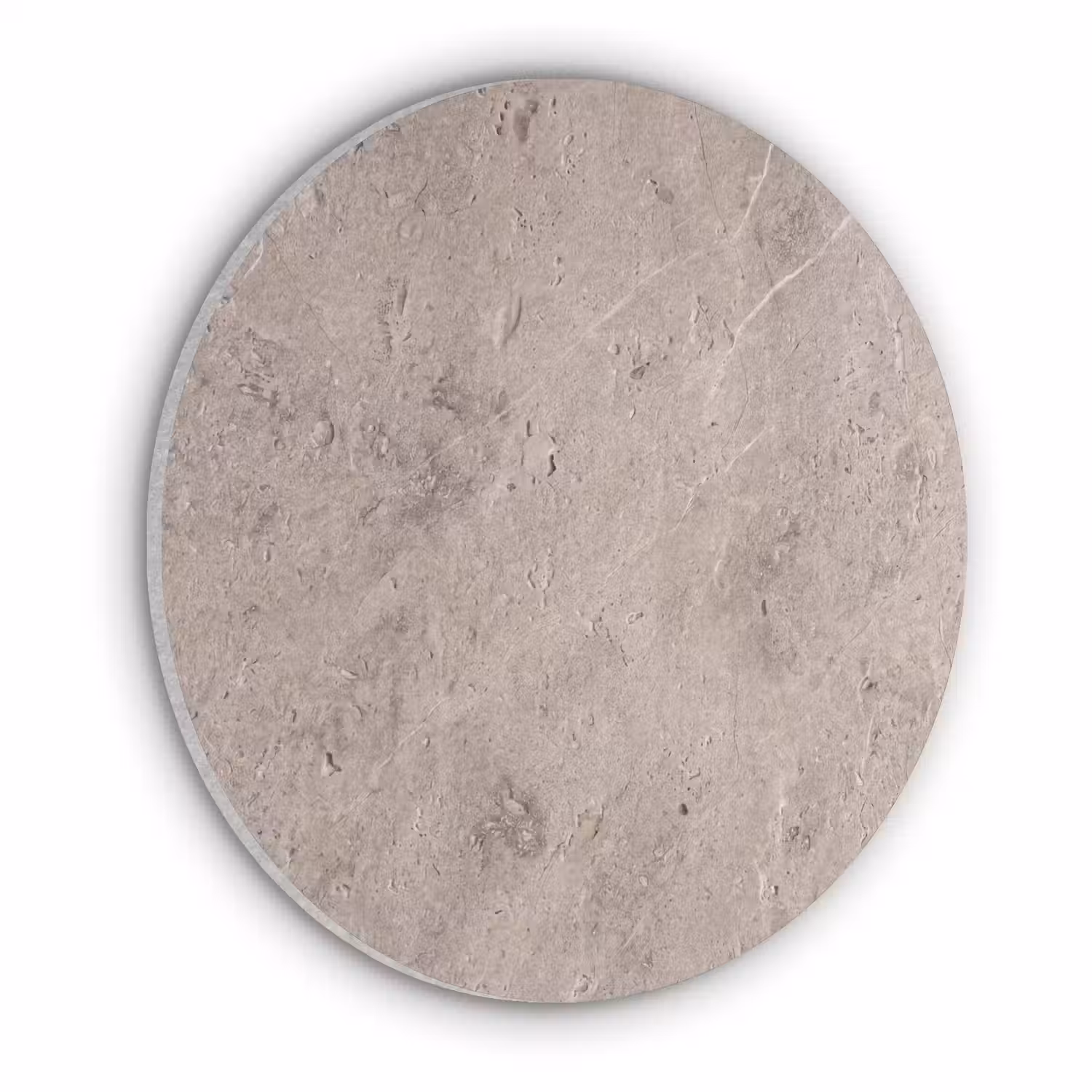 Textuur - Steen - Patroon - Rustiek - Beige Akoestische PET Vilt - Rond klein -3d