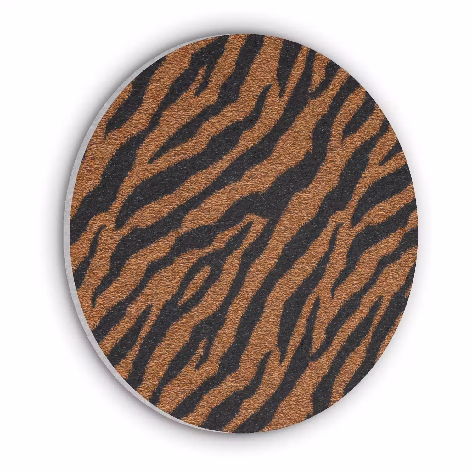 Tijger - Zwart - Vacht Akoestische PET Vilt - Rond klein 838 -3d