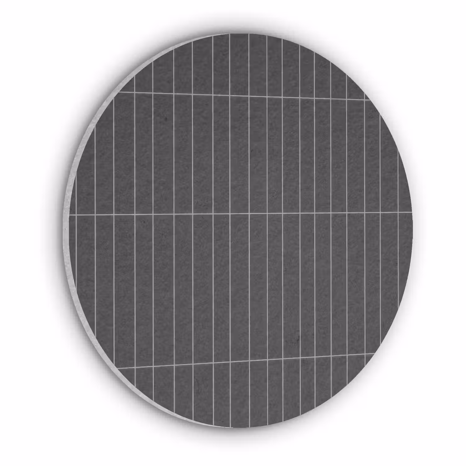 Verticaal - Wandtegel - Donkergrijs Akoestische PET Vilt - Rond klein 838 -3d