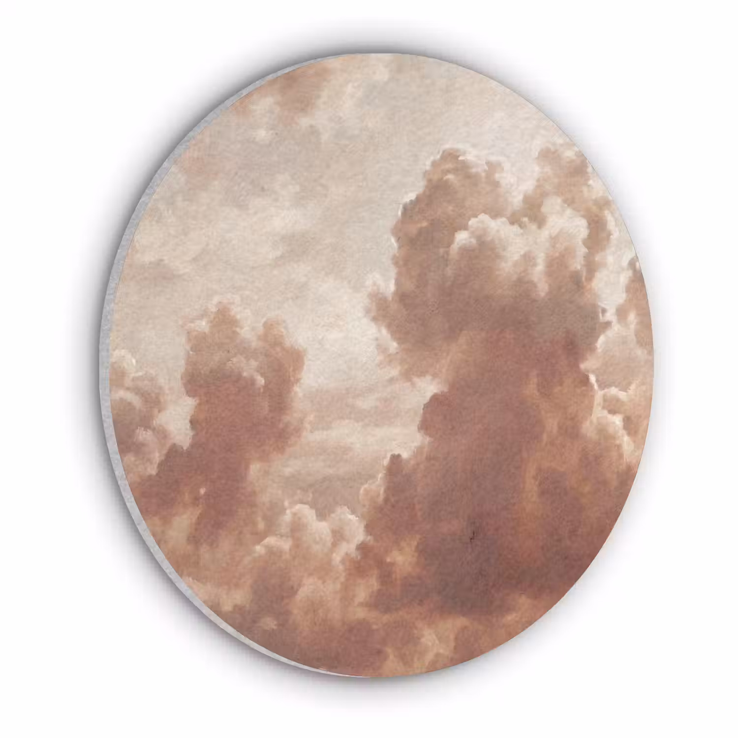 Wolken - Lucht - Natuur - Modern - Bruin Akoestische PET Vilt - Rond klein -3d