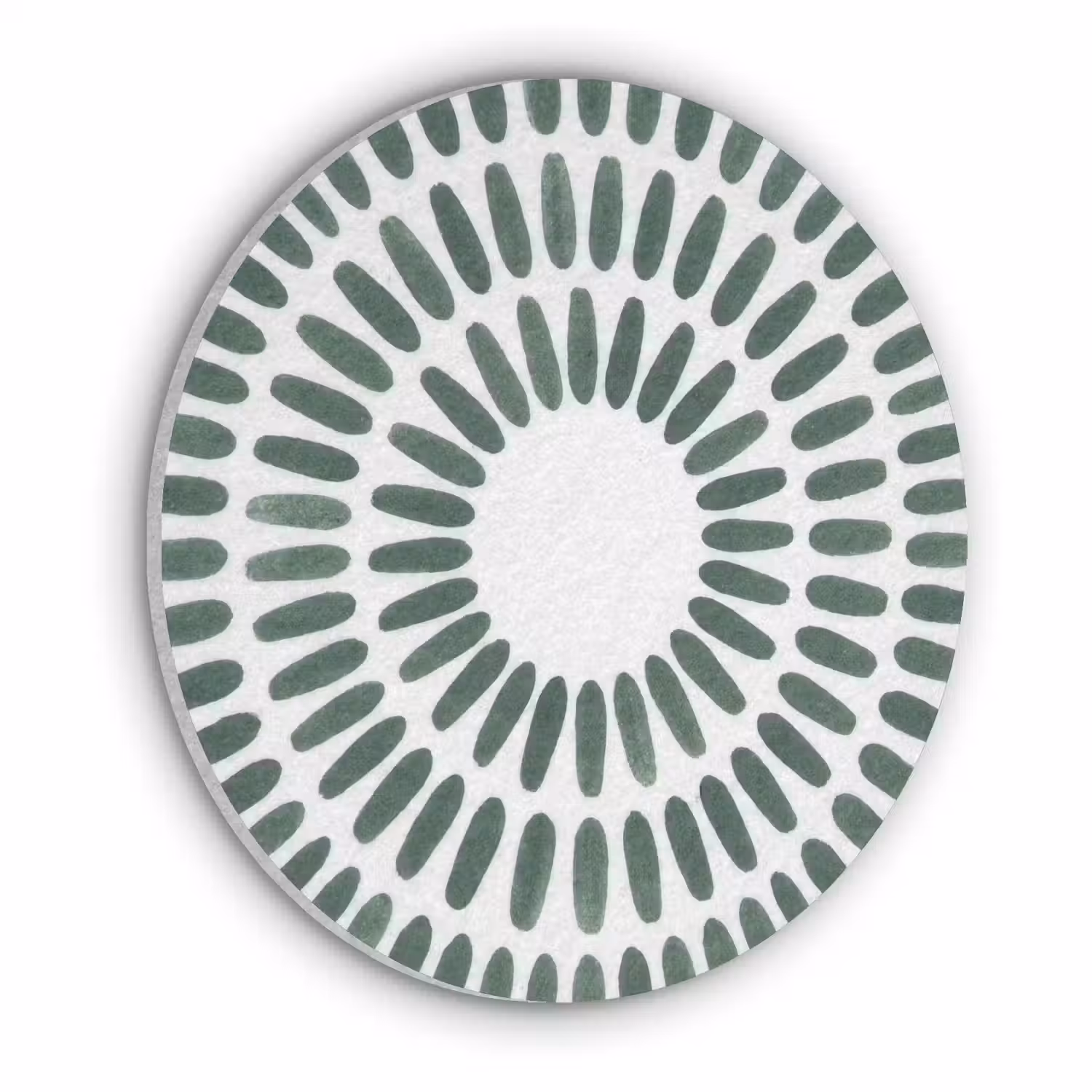 Abstract - Cirkel - Patroon - Modern - Groen Akoestische PET Vilt - Rond klein -3d