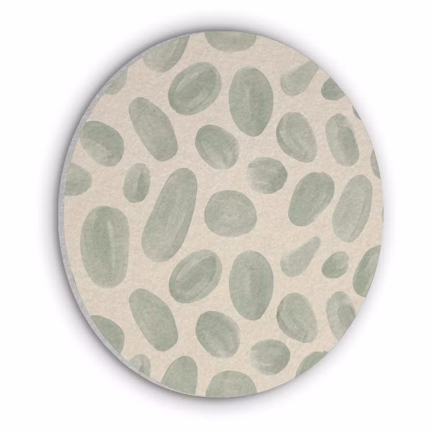 Abstract - Patroon - Organisch - Groen - Modern Akoestische PET Vilt - Rond klein -3d
