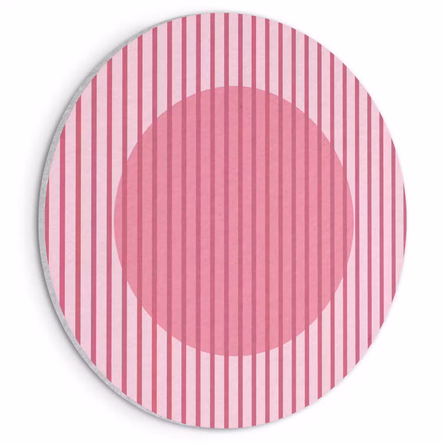 Abstract - Strepen - Ovaal - Roze - Modern Akoestische PET Vilt - Rond klein -3d