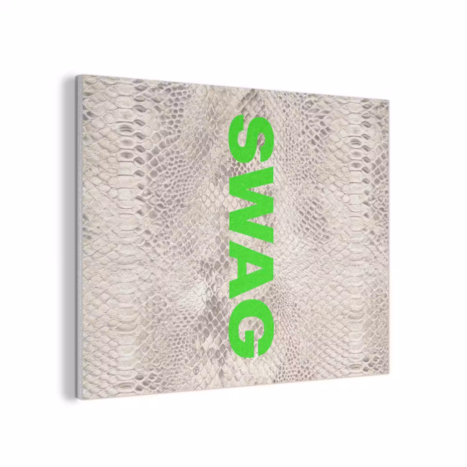 Slangenprint - SWAG - Neon - Groen PET vilt klein -3d