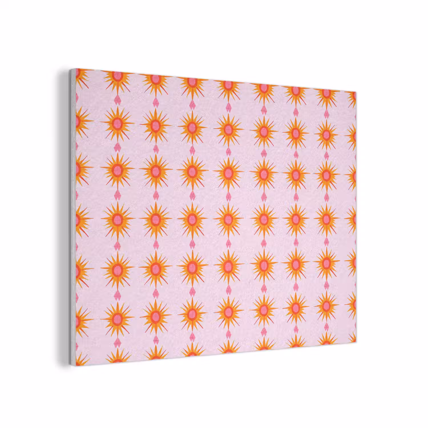 Zon - Motief - Roze PET vilt klein 837 -3d