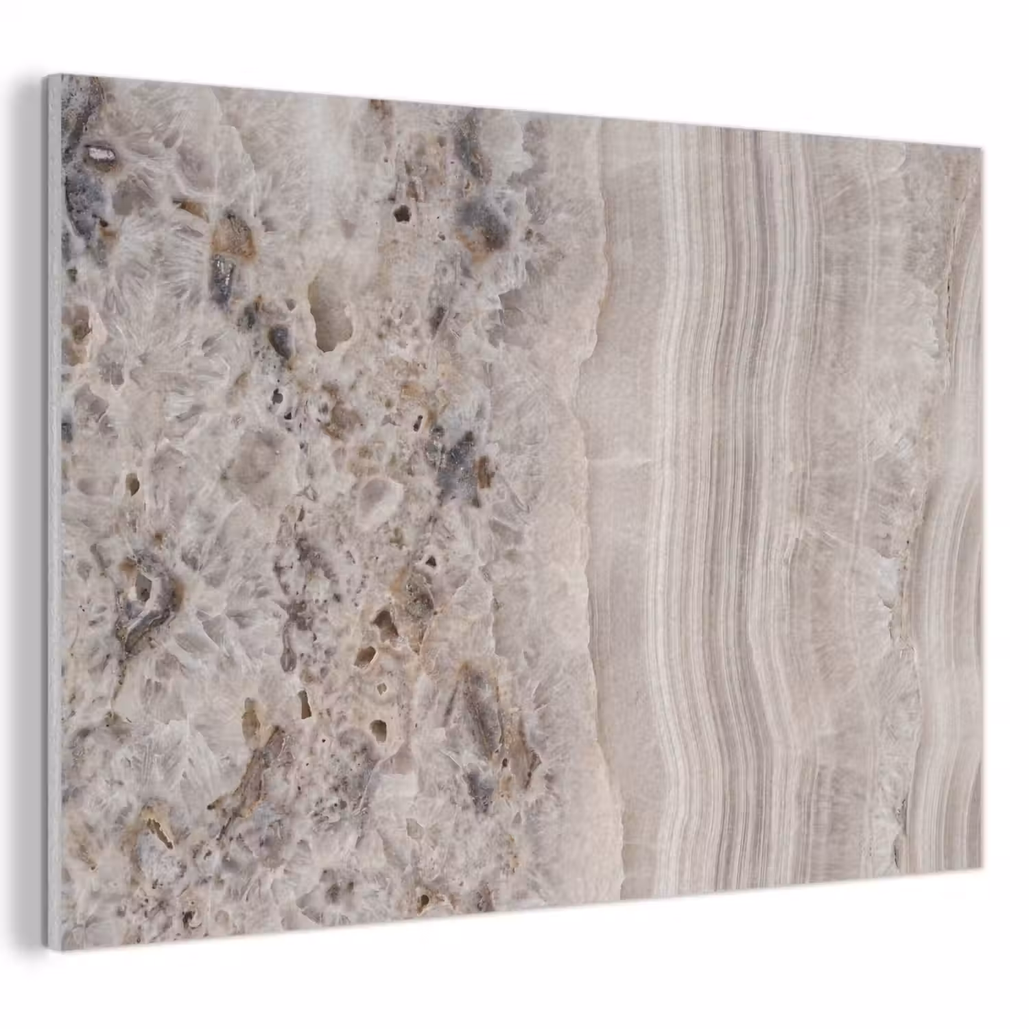 Steen - Textuur - Abstract - Beige - Wit PET vilt klein -3d