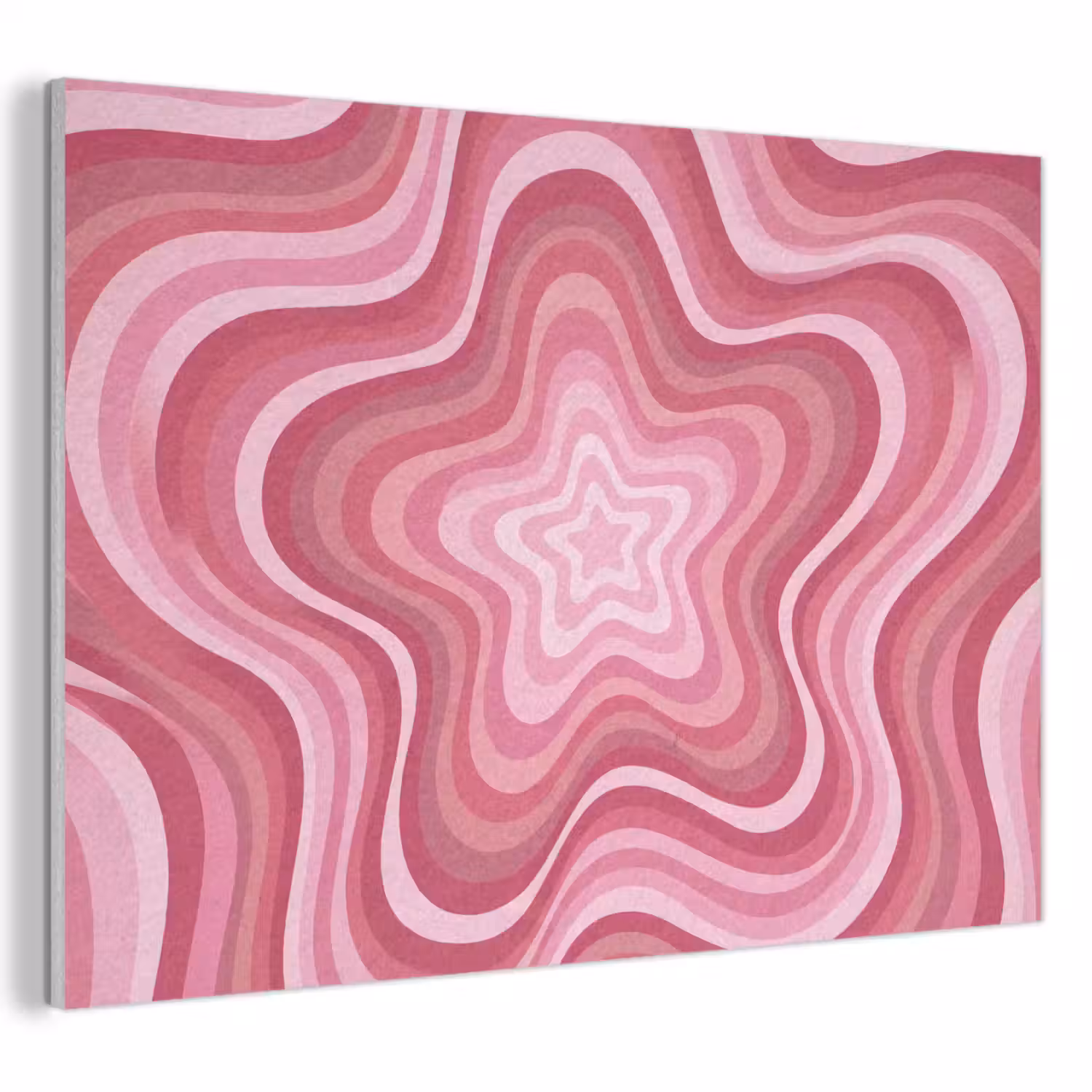 Ster - Golvend - Abstract - Roze PET vilt klein -3d