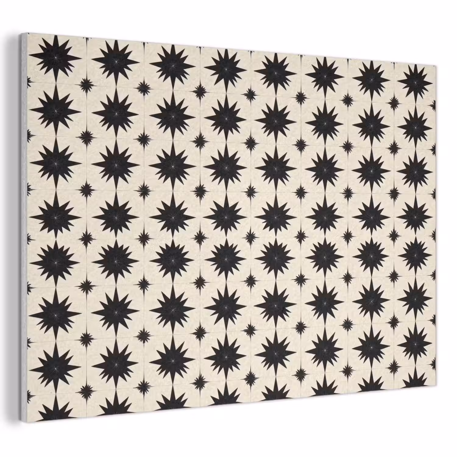 Stervormen - Geometrisch - Zwart PET vilt klein 837 -3d