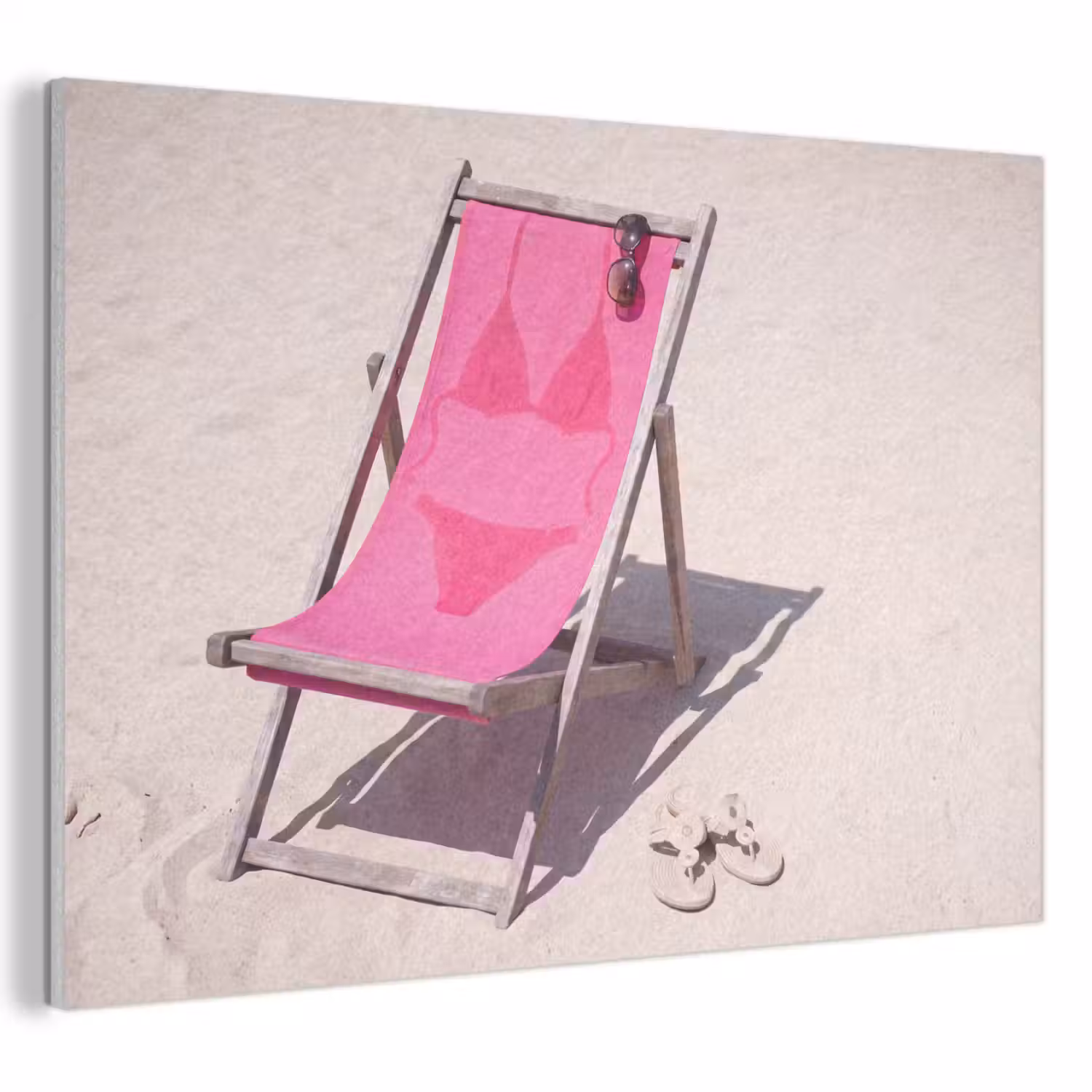 Strand - Ligstoel - Badkleding - Zomer - Roze PET vilt klein -3d