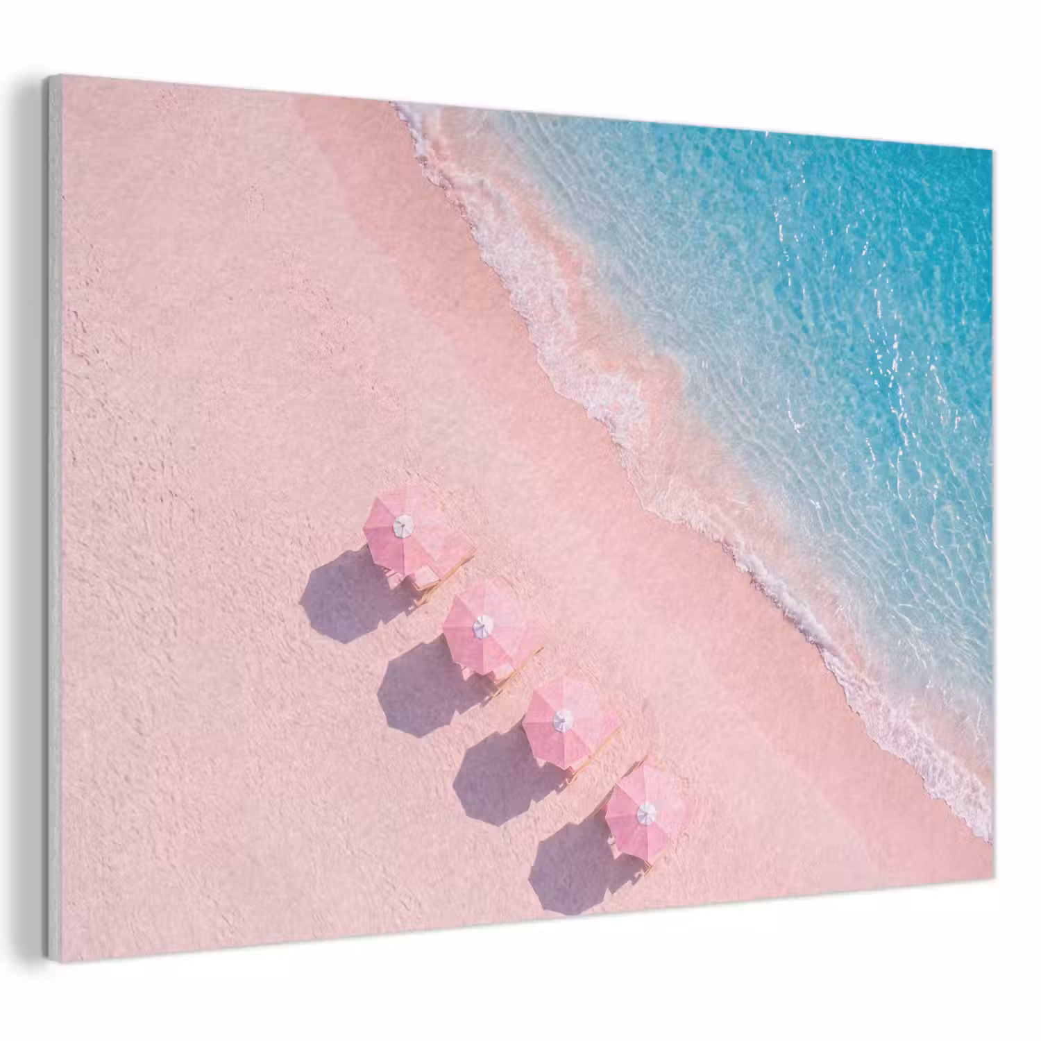 Strand - Roze zand - Zee - Zomer - Natuur PET vilt klein -3d