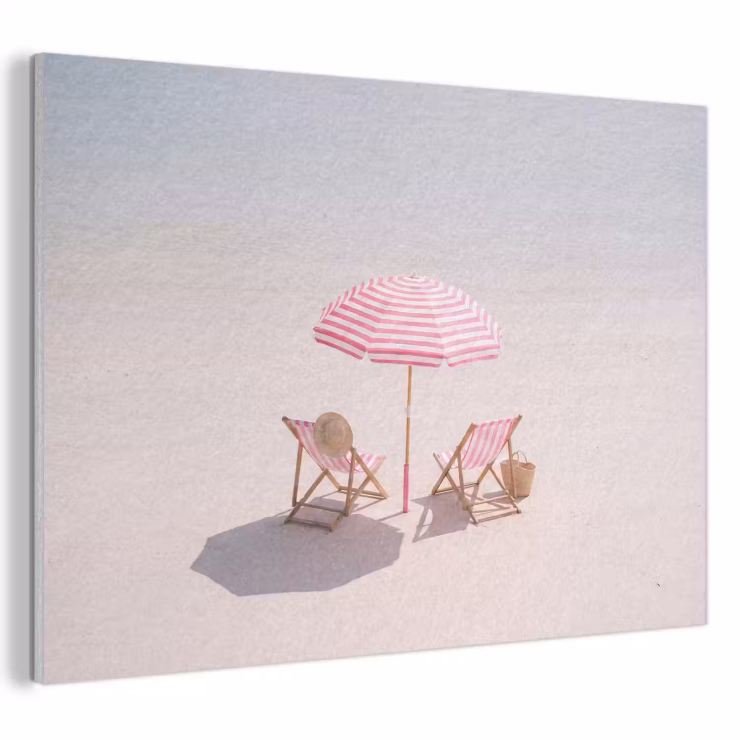 Strand - Parasol - Ligstoel - Zomer - Roze PET vilt klein -3d