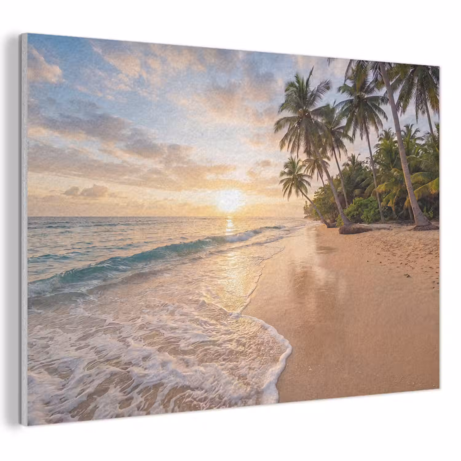 Strand - Zonsondergang - Tropisch - Natuur - Goud PET vilt klein -3d
