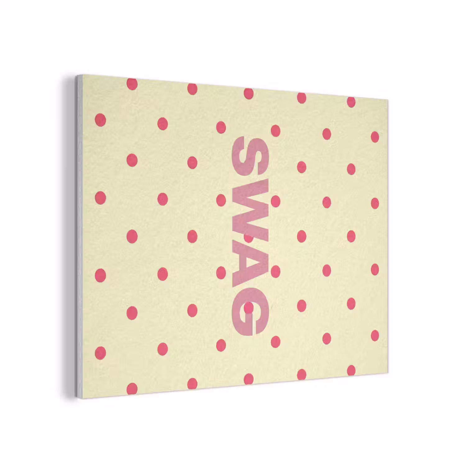 Swag - Roze - Stippen - Geel PET vilt klein -3d