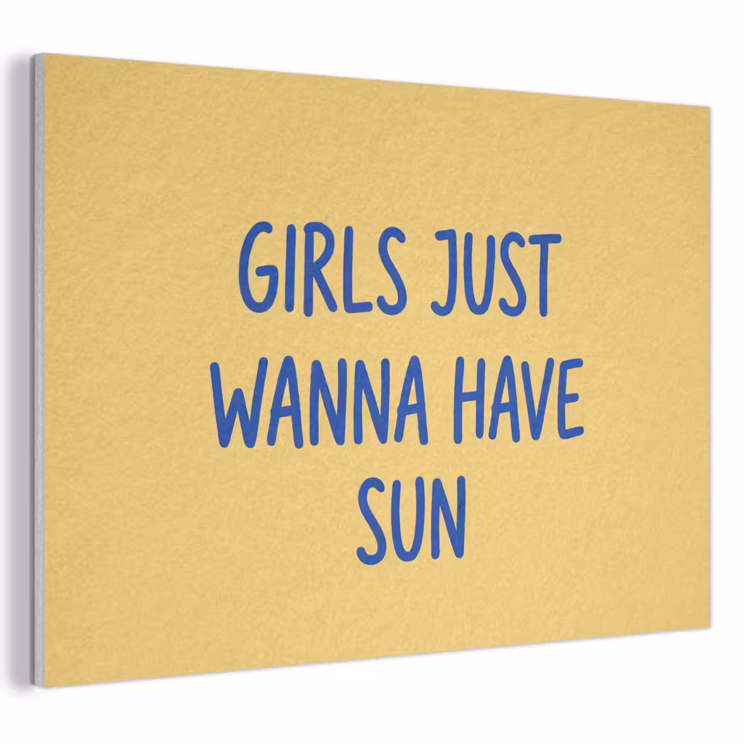 Tekst - Zon - Zomer - Modern - Geel PET vilt klein -3d