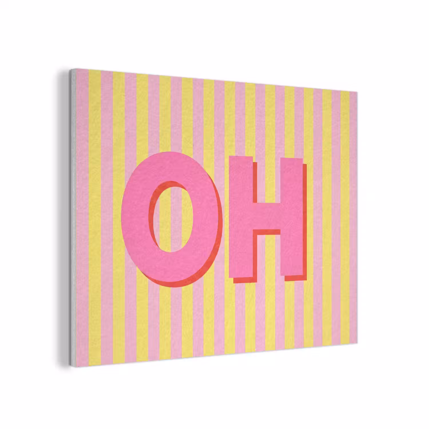 Tekst - Strepen - Roze PET vilt klein -3d