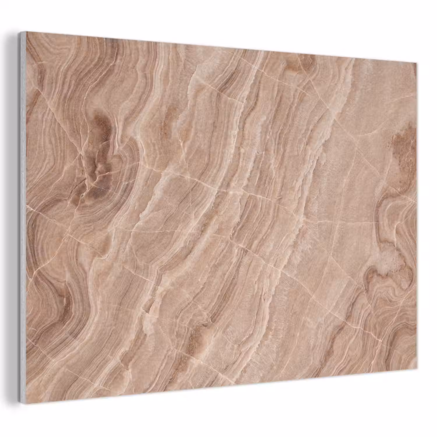 Textuur - Golvend - Abstract - Warm - Bruin PET vilt klein -3d