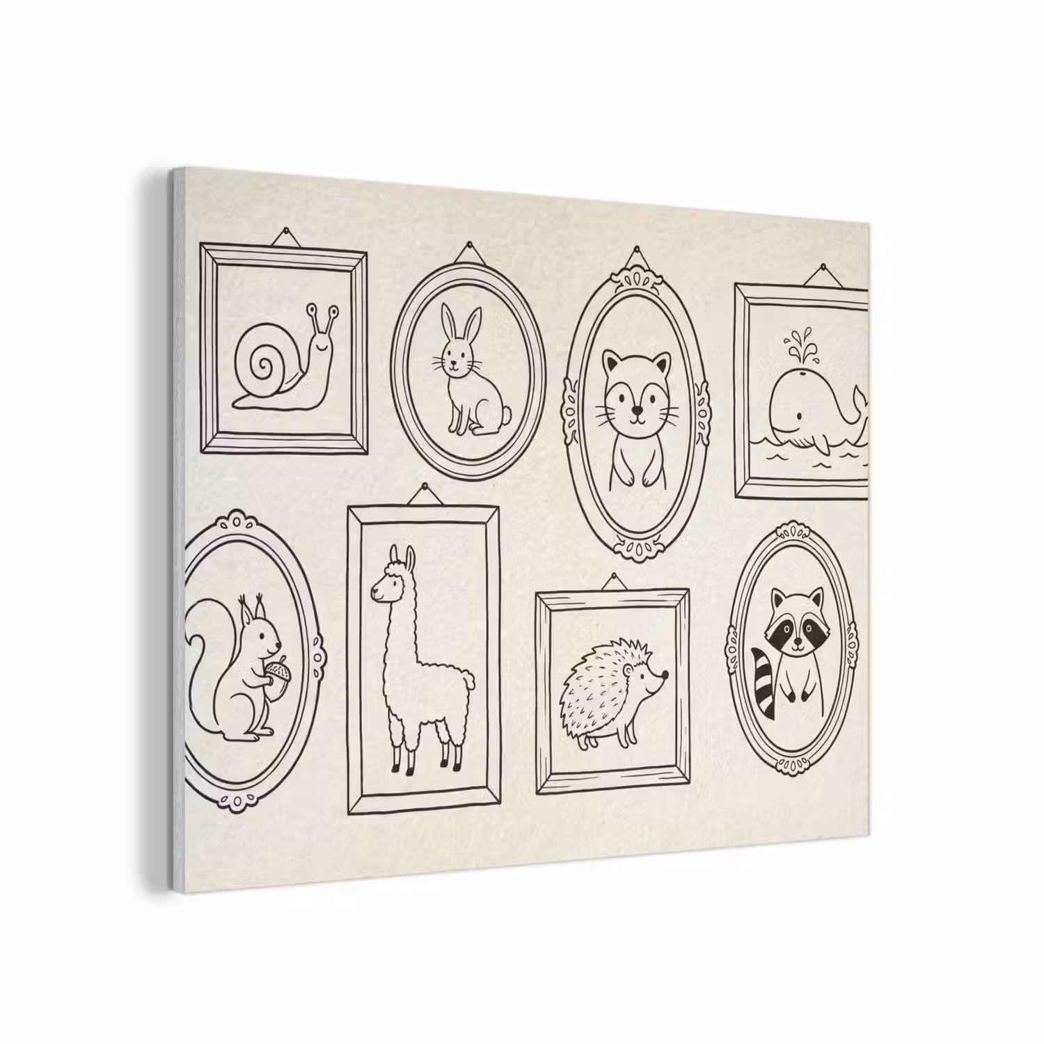 Dieren - Illustratie - Lijsten - Galerij - Speels PET vilt klein -3d