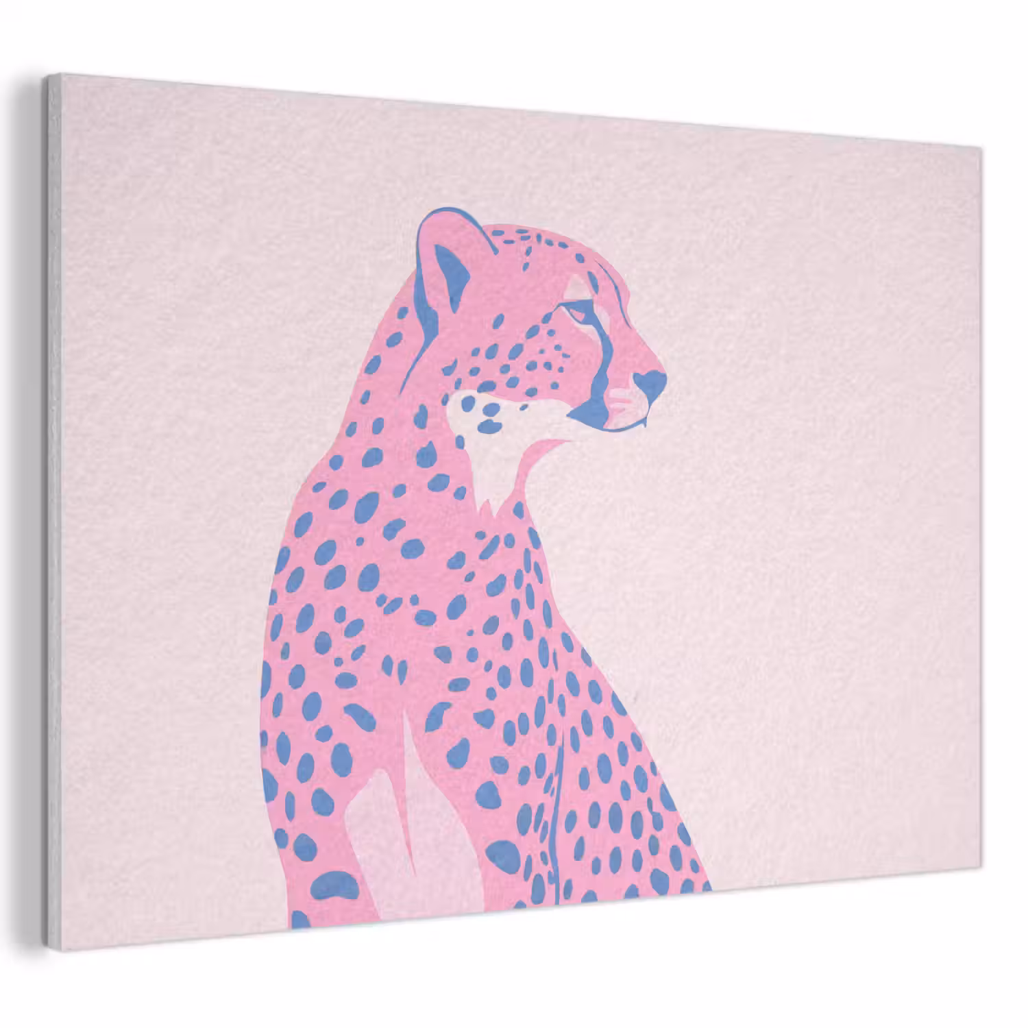 Dieren - Profiel - Abstract - Roze - Blauw PET vilt klein -3d