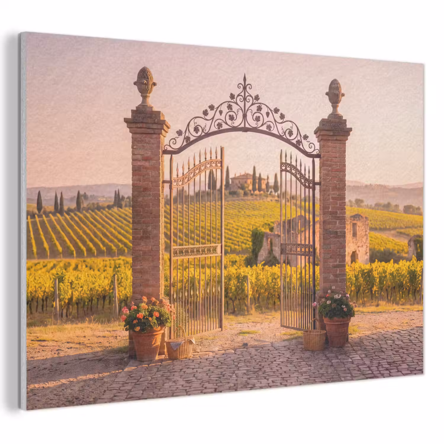 Poort - Landschap - Platteland - Zonlicht - Warm PET vilt klein -3d